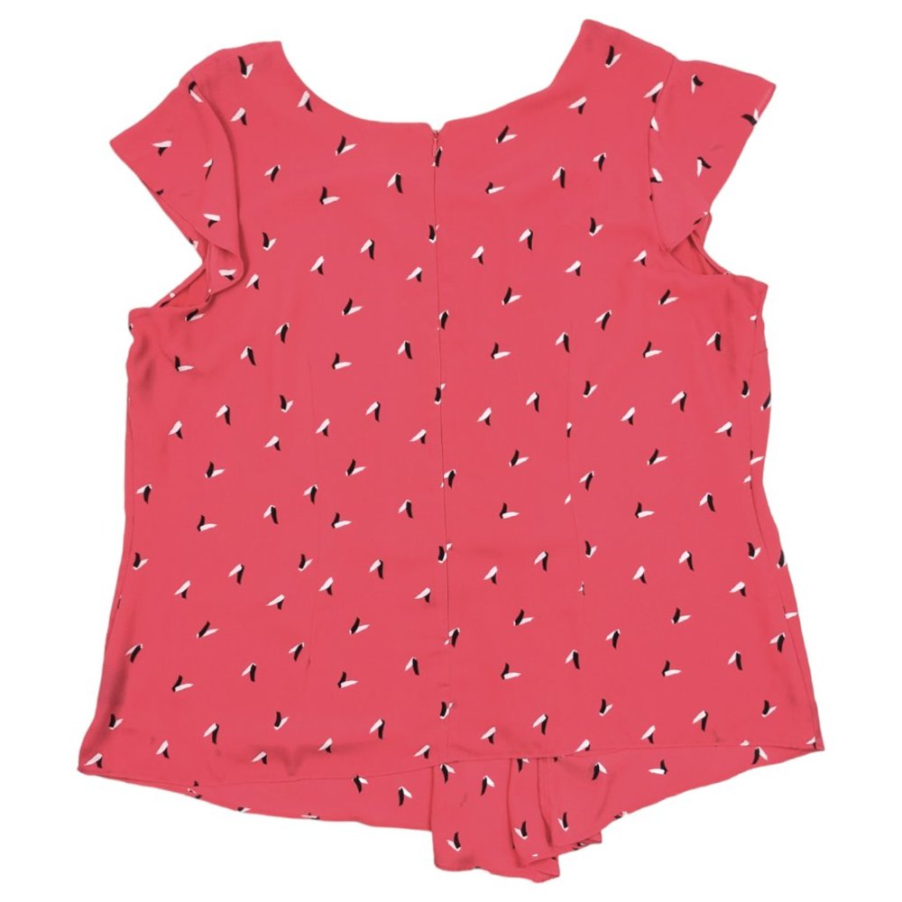 Worthington Woman Bridgette Salmon Coral Pleated Detail Blouse, Plus Siz… - Picture 5 of 6